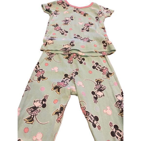 Disney Minnie Mouse Short Sleeve & Pants Set of 2 Toddler Girl Pajama Sets - Picture 9 of 16